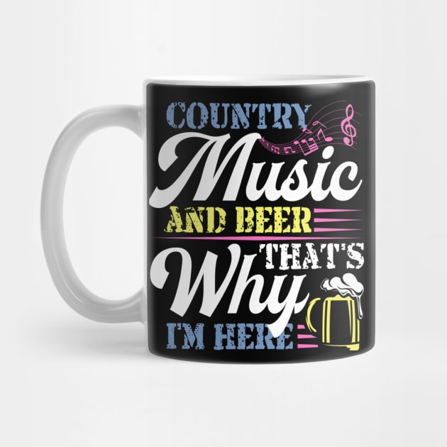 COUNTRY MUSIC AND BEER SARCASM GROUP SHIRT by Coconil